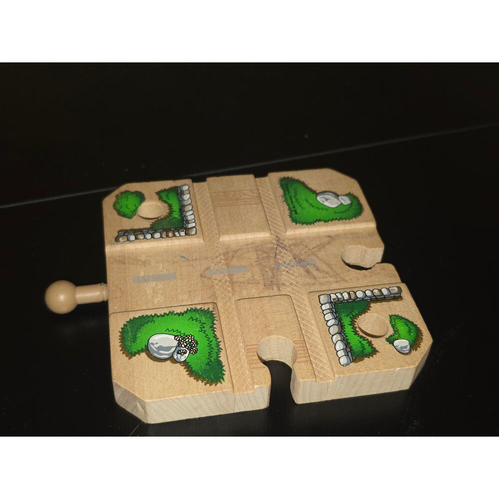 Wooden Railway Thomas the Train Track Piece Rail Crossing * No stop sign *